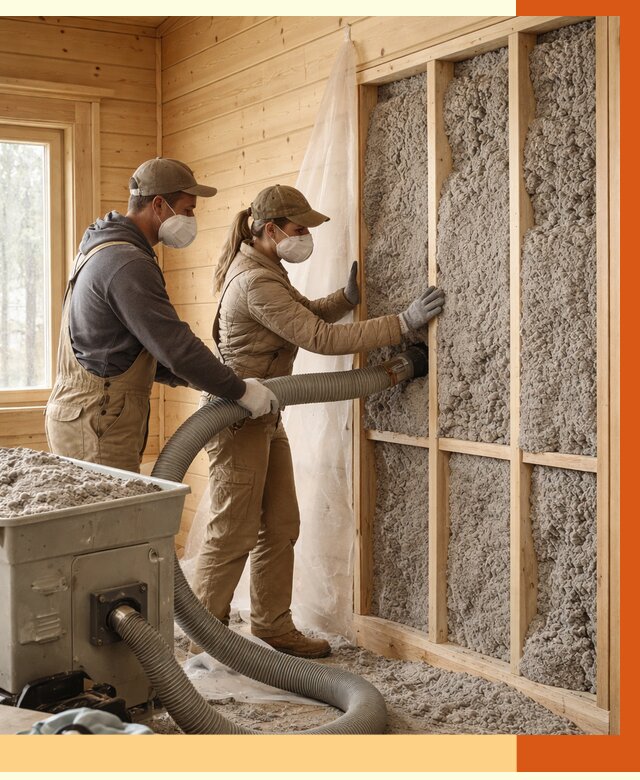 Утепление дачного дома эковатой в Соликамске от 1494 руб./м2 — комплексно, ТепломастерСлк