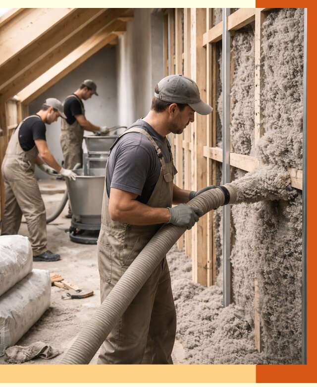 Утепление таунхауса эковатой в Соликамске от 2267 руб./м² — монтаж и задувка | ТепломастерСлк