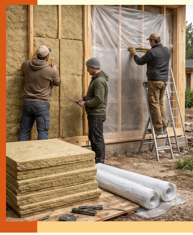 Утепление каркасного дома в Соликамске под ключ с гарантией качества