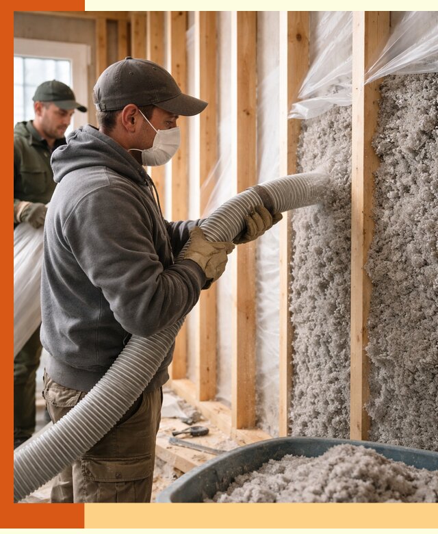 Утепление каркасного дома эковатой в Соликамске — качественно и надолго