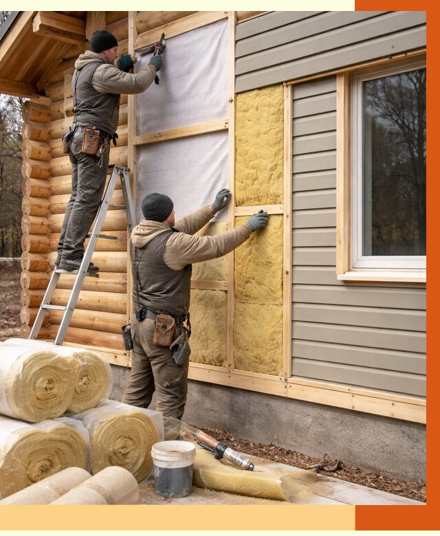 Утепление деревянного дома в Соликамске от 6389 руб./м2 — заказать работы | ТепломастерСлк