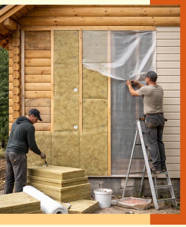 Утепление дома из бруса в Соликамске от 3864 руб./м2 — работы под ключ | ТепломастерСлк