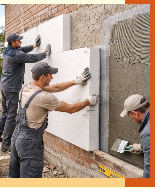 Утепление кирпичного дома в Соликамске от 4328 руб. под ключ | ТепломастерСлк