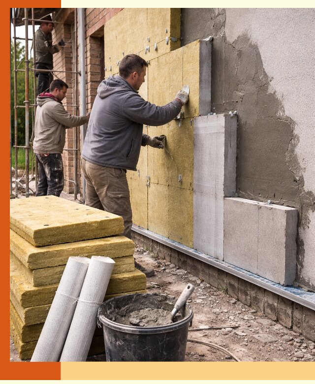 Утепление кирпичного дома под ключ в Соликамске