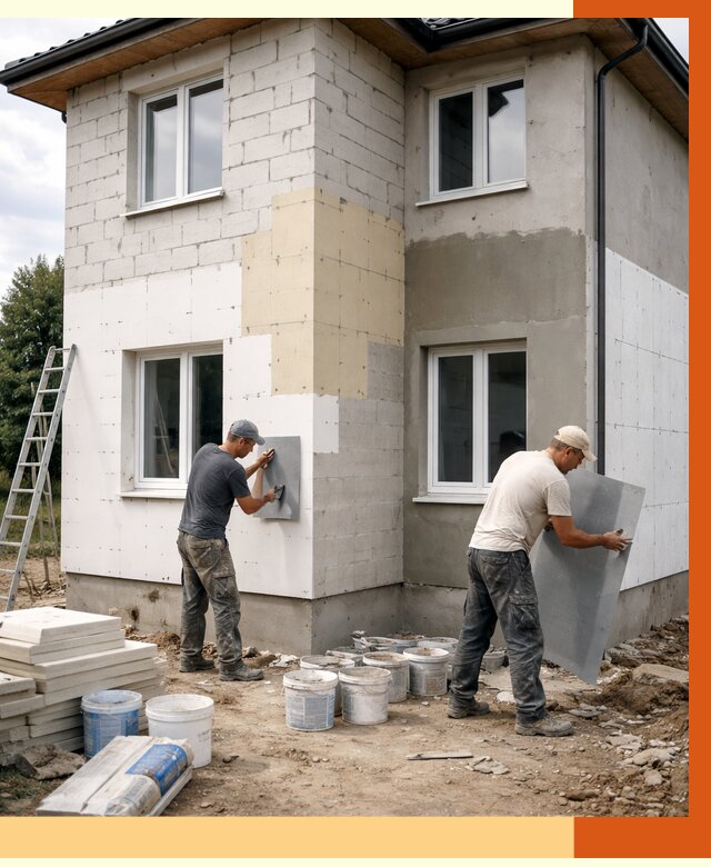 Утепление дома из газобетона в Соликамске от 4328 руб./м² — заказать у ТепломастерСлк