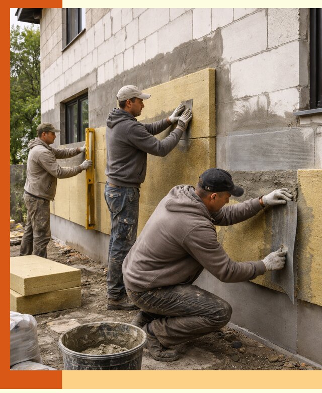 Утепление дома из газобетона в Соликамске качественно и долговечно