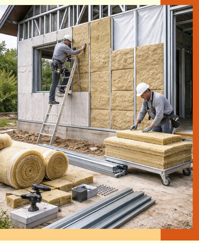 Утепление дома из ЛСТК в Соликамске от 5359 руб./м² — профессионально | ТепломастерСлк