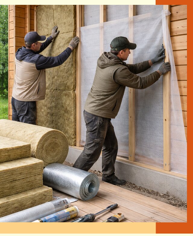 Утепление дома из двойного бруса в Соликамске от 4946 руб./м² — ТепломастерСлк под ключ