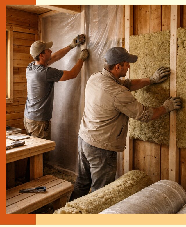 Утепление бани изнутри в Соликамске качественно и недорого