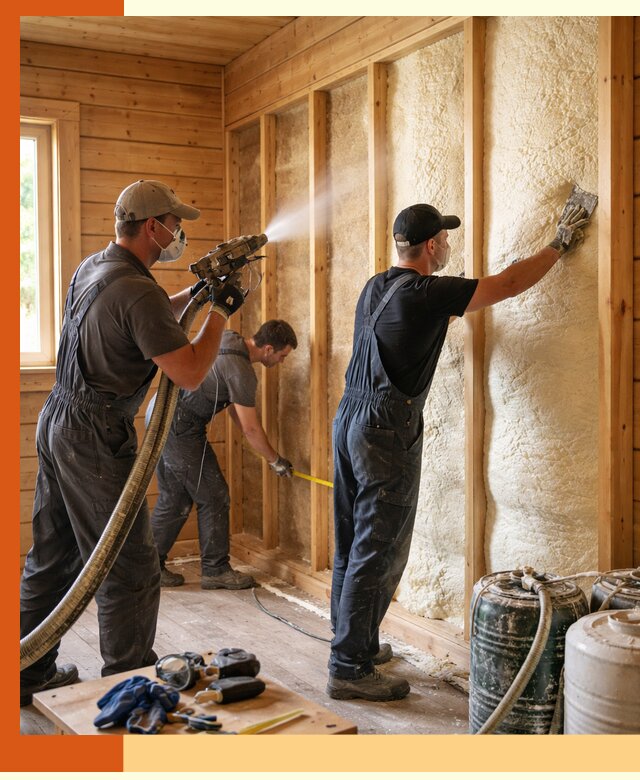 Утепление бани пенополиуретаном (ППУ) в Соликамске