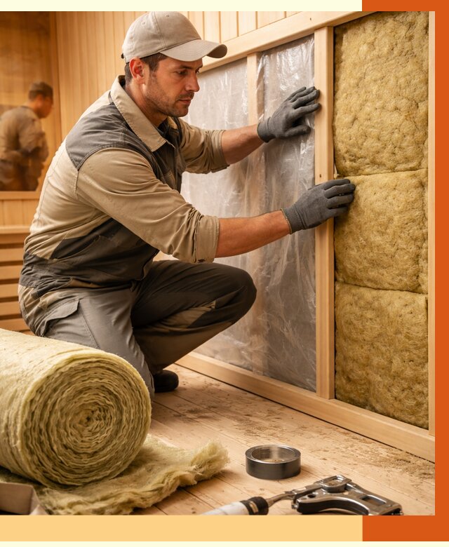 Утепление сауны изнутри в Соликамске от 6698 руб. за м2 | ППУ, под ключ — ТепломастерСлк