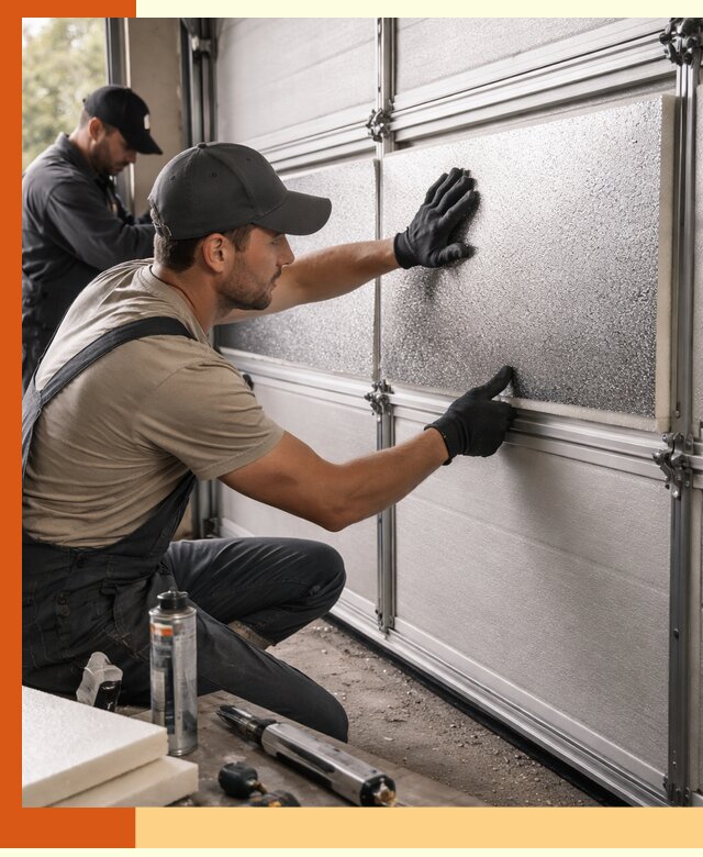 Утепление гаражных ворот в Соликамске качественно и надежно