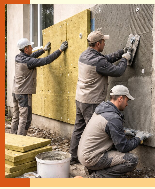 Утепление фасада под штукатурку в Соликамске — энергоэффективная технология