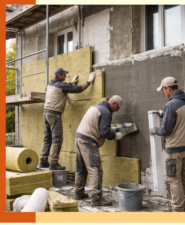 Утепление фасада зданий и домов в Соликамске