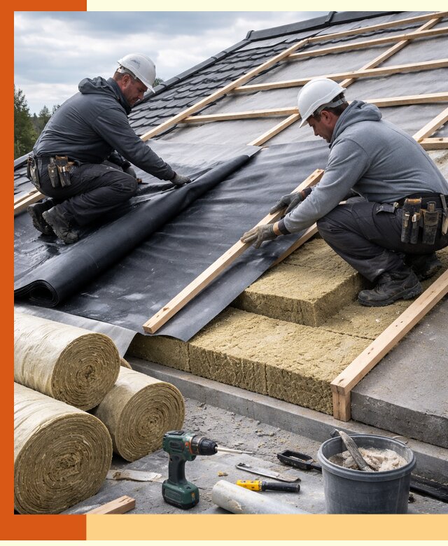 Утепление крыши снаружи в Соликамске: профессиональная теплоизоляция