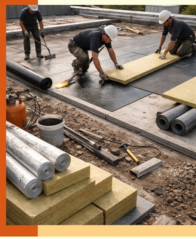 Утепление плоской крыши в Соликамске — надежная теплоизоляция и герметизация