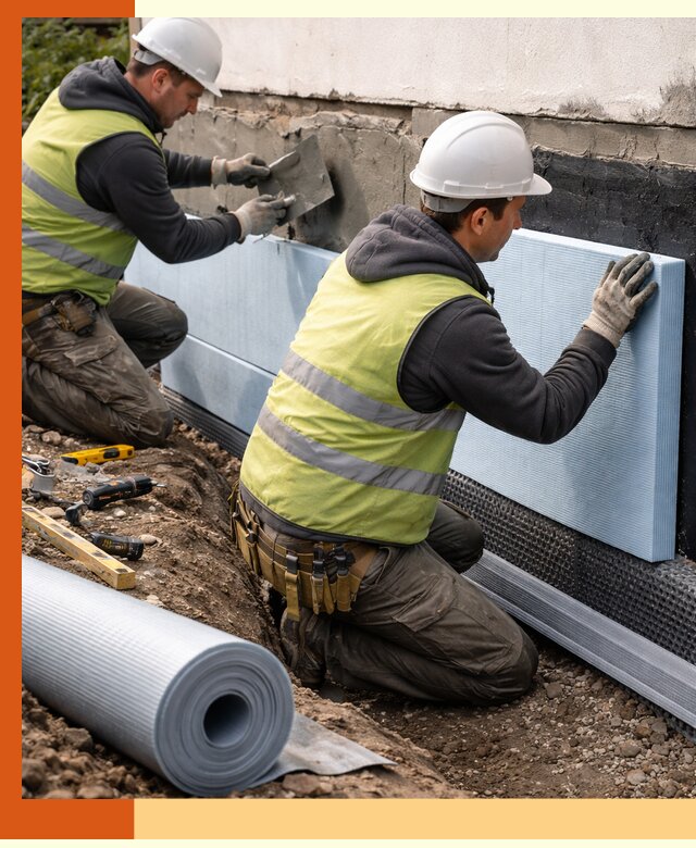 Утепление фундамента снаружи в Соликамске — профессиональная теплоизоляция