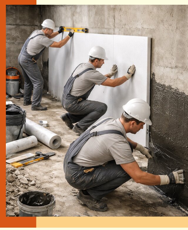 Утепление фундамента изнутри профессионально в Соликамске