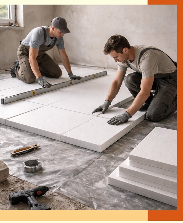 Утепление бетонного пола в Соликамске от 2576 руб/м2 — монтаж и цена | ТепломастерСлк