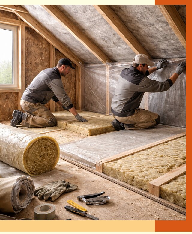 Утепление чердака в Соликамске от 7729 руб/м² — теплоизоляция и комплексное утепление под ключ | ТепломастерСлк