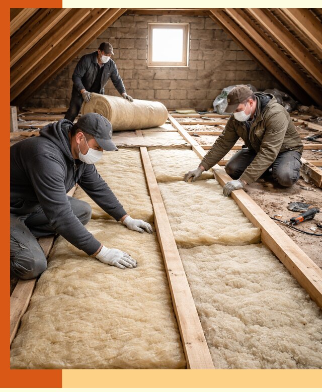 Утепление чердака в Соликамске — профессиональная теплоизоляция кровли