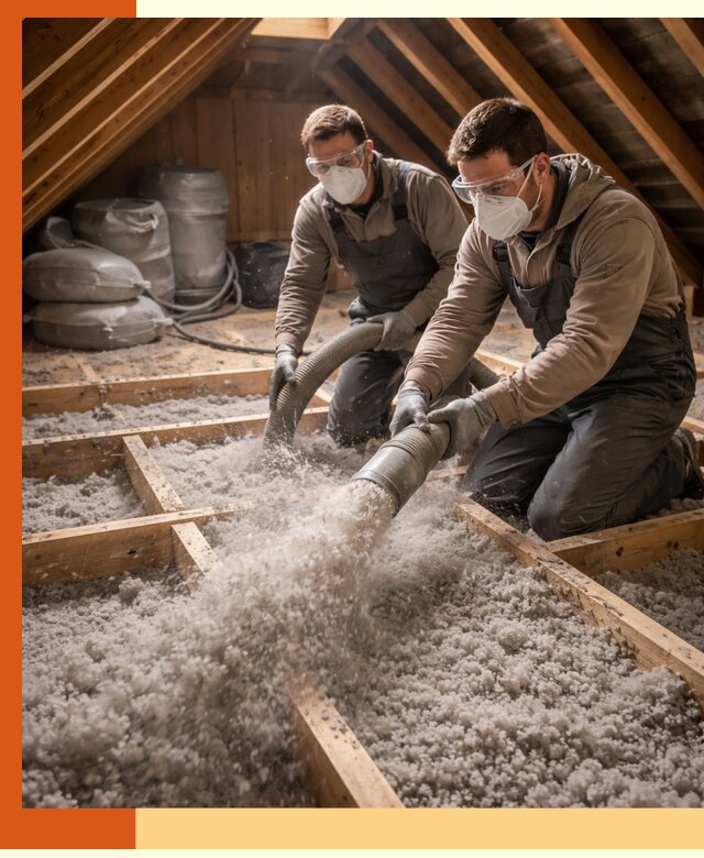 Утепление чердака эковатой в Соликамске — быстро и надёжно