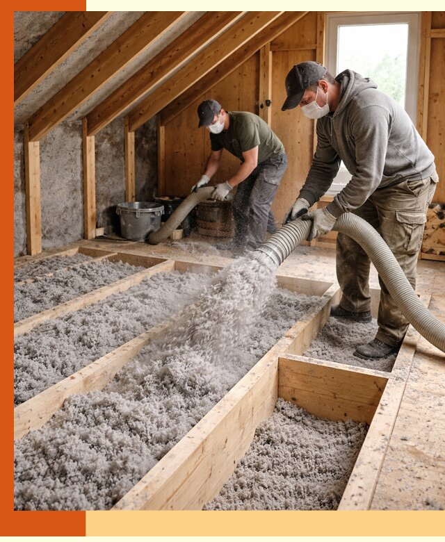 Утепление мансарды эковатой в Соликамске с гарантией качества