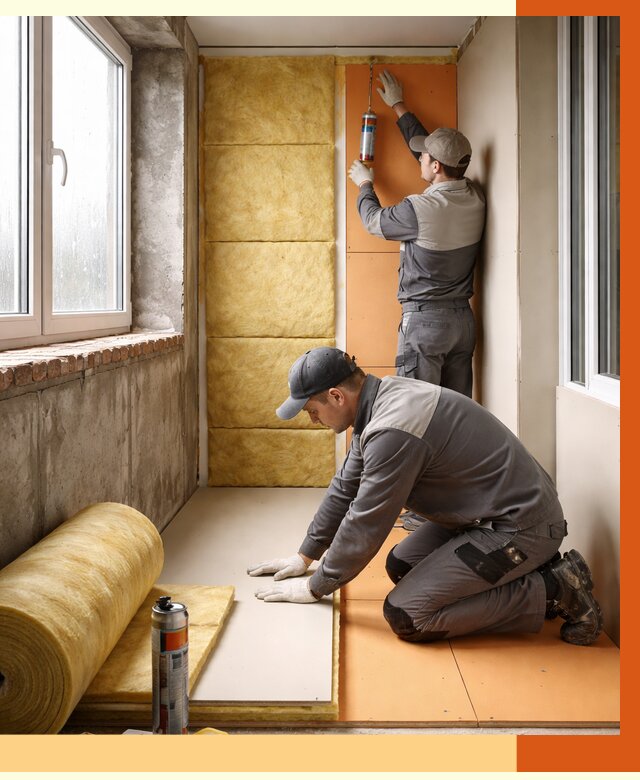 Утепление лоджии под ключ в Соликамске от 6698 руб/м2 — комплексное решение | ТепломастерСлк