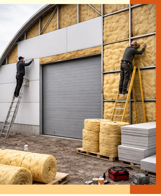 Утепление ангара пенополиуретаном в Соликамске от 7420 руб./м² — комплекс от ТепломастерСлк