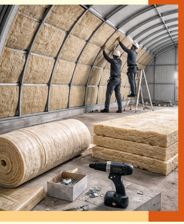 Утепление арочного ангара в Соликамске от 3298 руб./м2 под ключ | ТепломастерСлк