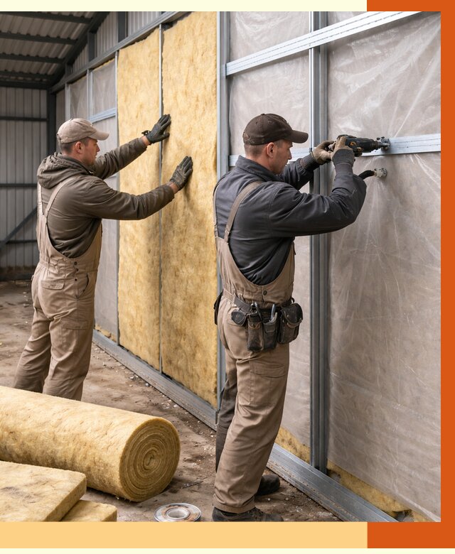 Утепление металлического ангара в Соликамске от 4895 руб/м2 — услуги под ключ | ТепломастерСлк