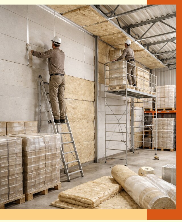 Утепление склада готовой продукции в Соликамске от 2009 руб./м2 — комплексно | ТепломастерСлк