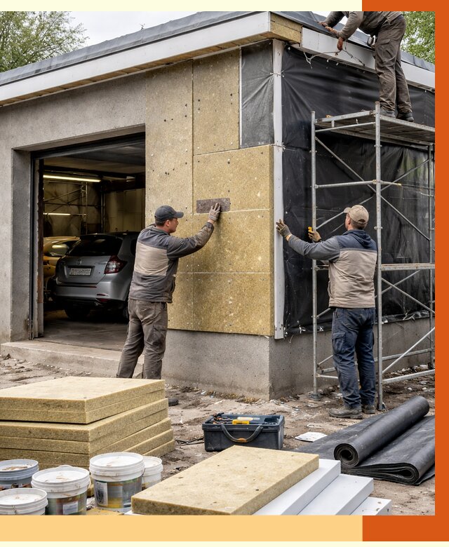 Утепление автосервиса в Соликамске ппу, пеноизоляция, от 14942 руб/м2 — ТепломастерСлк