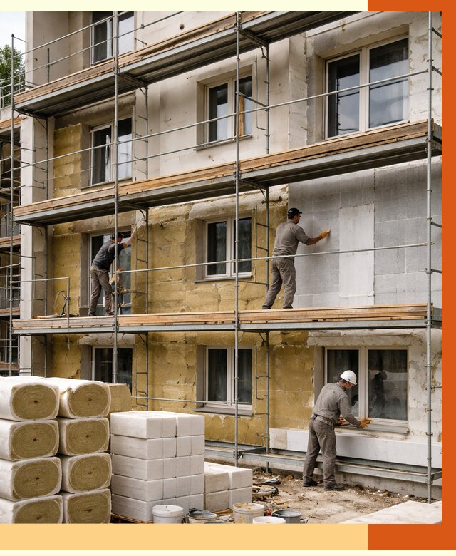 Утепление гостиницы в Соликамске от 7420 руб./м2 — комплексно, ППУ, под ключ | ТепломастерСлк