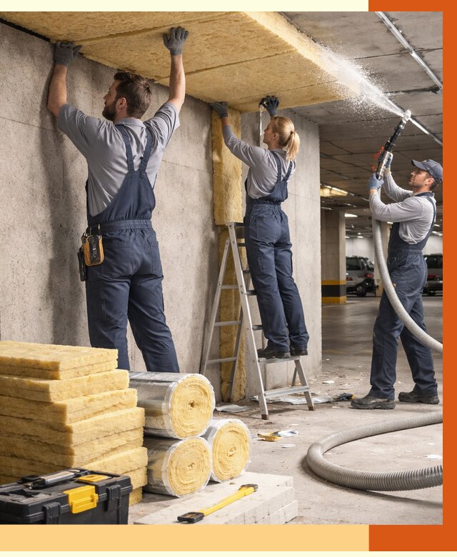 Утепление паркинга в Соликамске от 7007 руб./м2 — работы под ключ | ТепломастерСлк