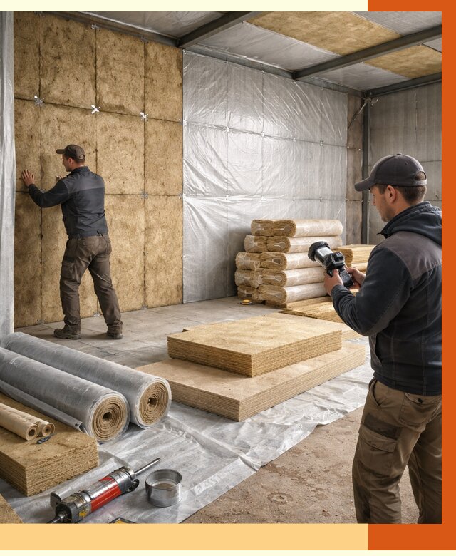 Утепление теплого склада в Соликамске под ключ от 11851 руб/м² | ТепломастерСлк