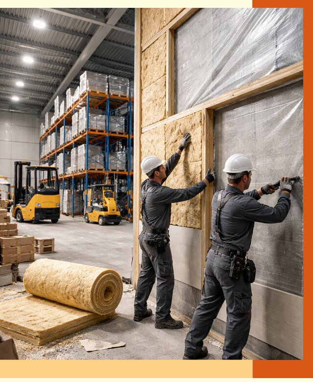 Утепление склада с техникой в Соликамске от 4328 руб./м2 — комплексно под ключ | ТепломастерСлк