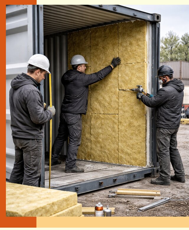 Утепление морского контейнера в Соликамске: надежная теплоизоляция и защита