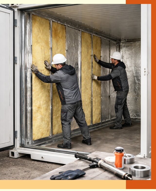 Утепление рефрижераторного контейнера в Соликамске от 46373 руб./м² | ТепломастерСлк