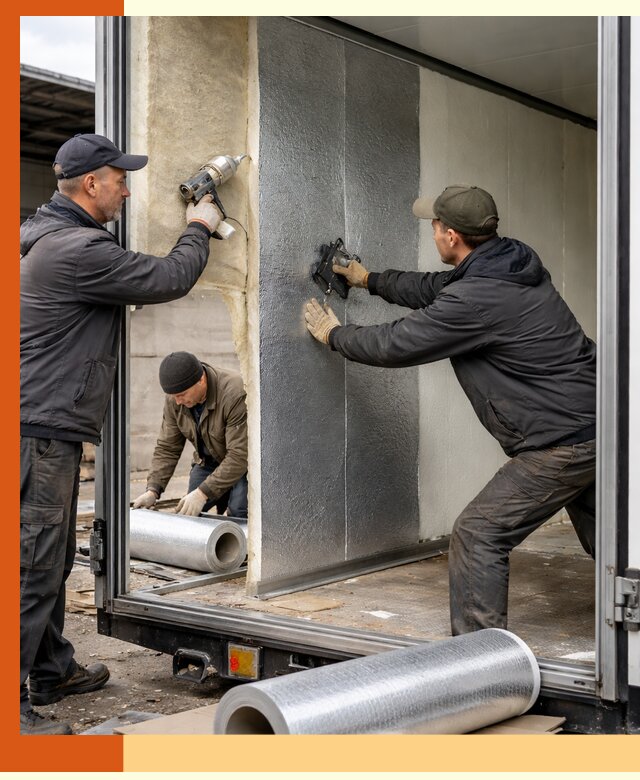 Утепление холодильного кузова в Соликамске — монтаж и теплоизоляция