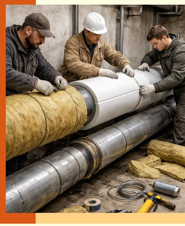 Утепление трубопровода в Соликамске с гарантией энергоэффективности