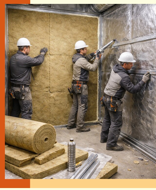 Утепление венткамеры в Соликамске — качественная теплоизоляция и шумопоглощение