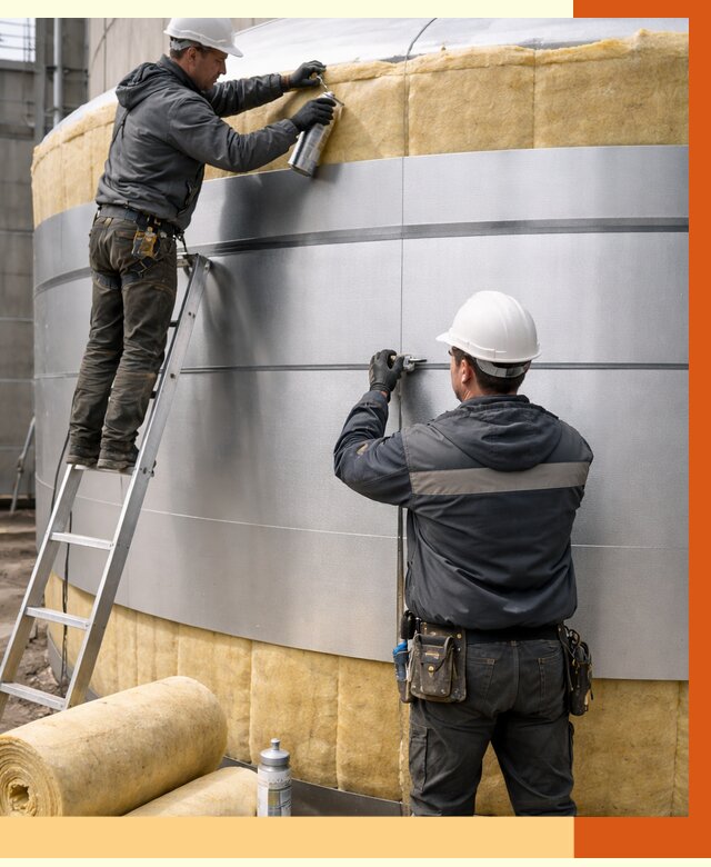 Утепление цистерны в Соликамске пенополиуретаном от 14942 руб. под ключ | ТепломастерСлк