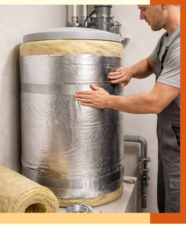 Утепление бойлера в Соликамске от 4637 руб. под ключ | Утепление ППУ | ТепломастерСлк