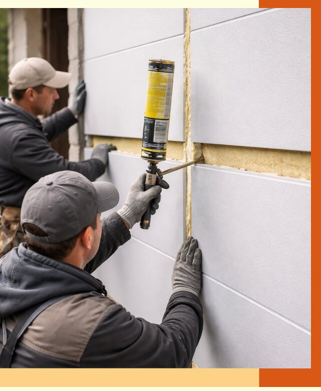 Утепление сэндвич панелей ППУ в Соликамске от 4328 руб. за м2 | ТепломастерСлк