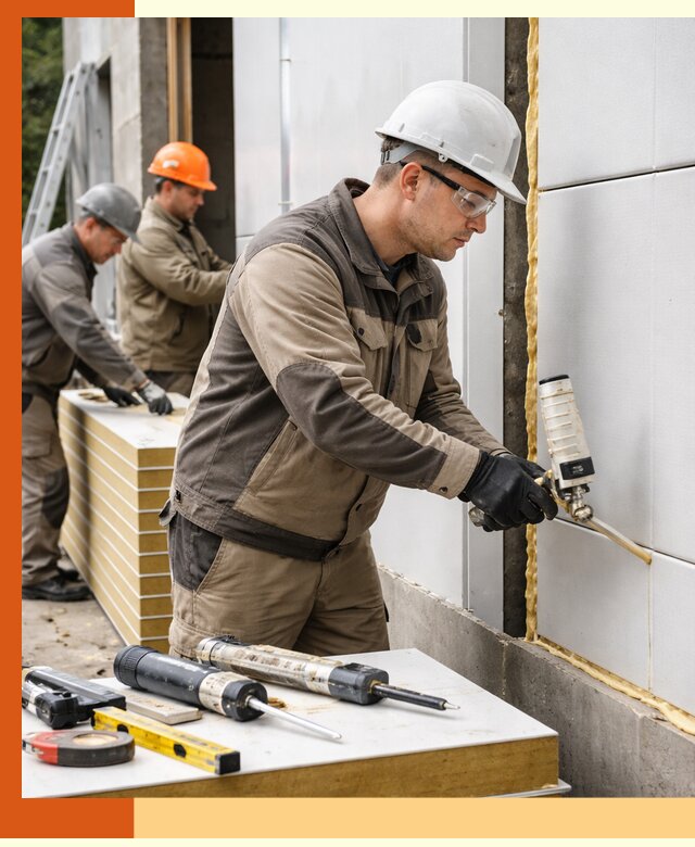 Утепление сэндвич-панелей пенополиуретаном в Соликамске