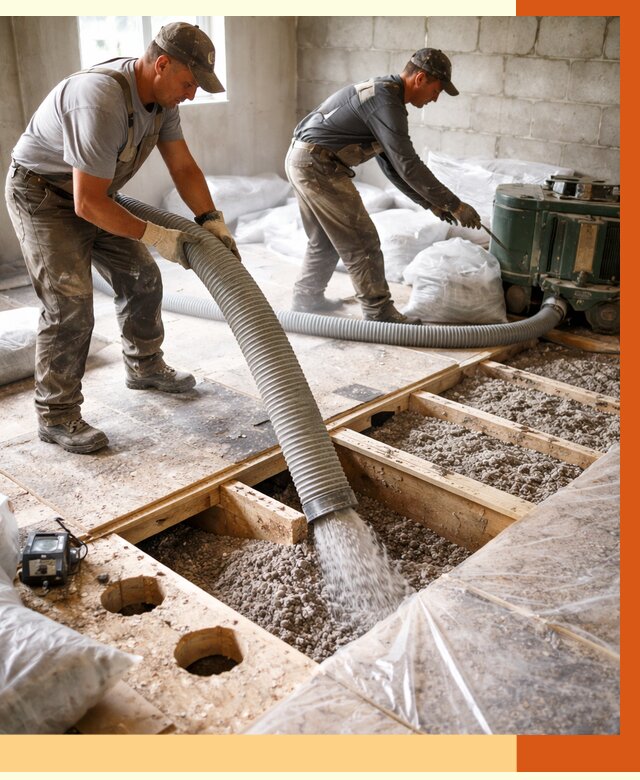 Заполнение пустот перекрытий в Соликамске от 4637 руб. под ключ | ТепломастерСлк