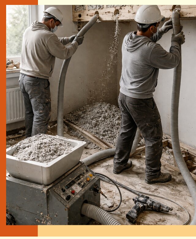 Заполнение пустот перекрытий пеной и наполнителями в Соликамске