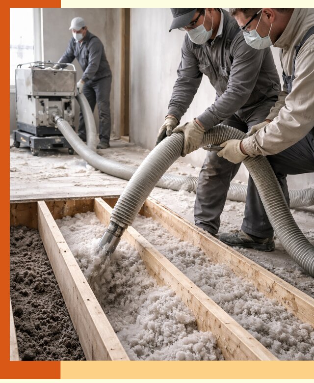 Заполнение полостей межэтажного перекрытия в Соликамске эффективно и герметично