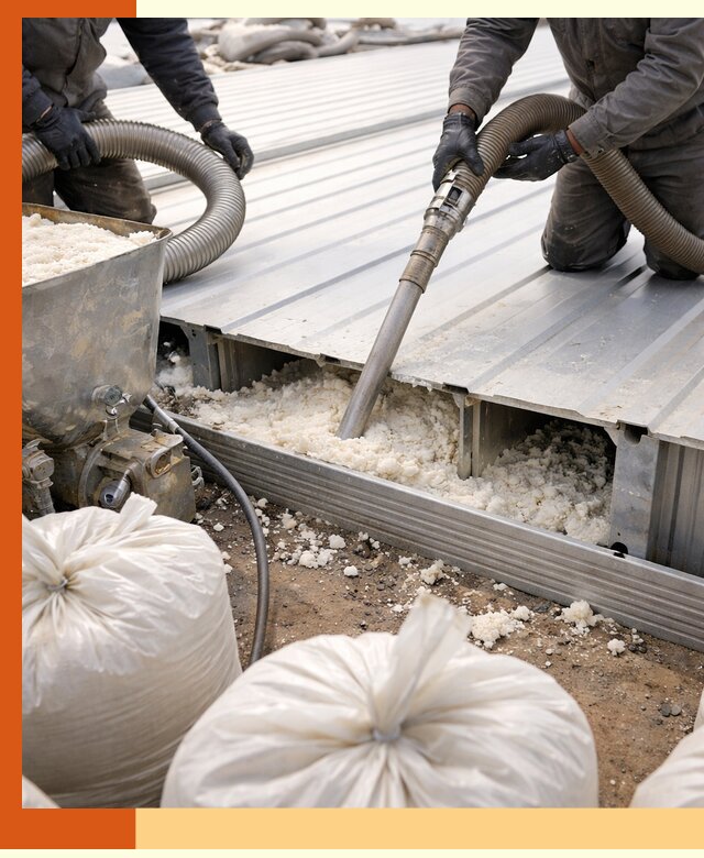 Заполнение пустот кровельных панелей пенными и мокрыми герметиками в Соликамске